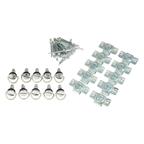 Bike It Bike it silver quick release fairing fasteners rivet type 17mm pack of 10